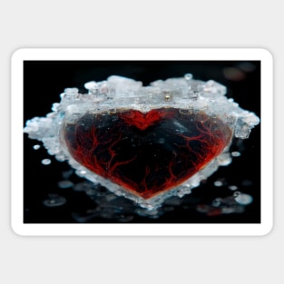 Broken Frozen Heart Art   /  Broken Hearts Unwind Designs Sticker